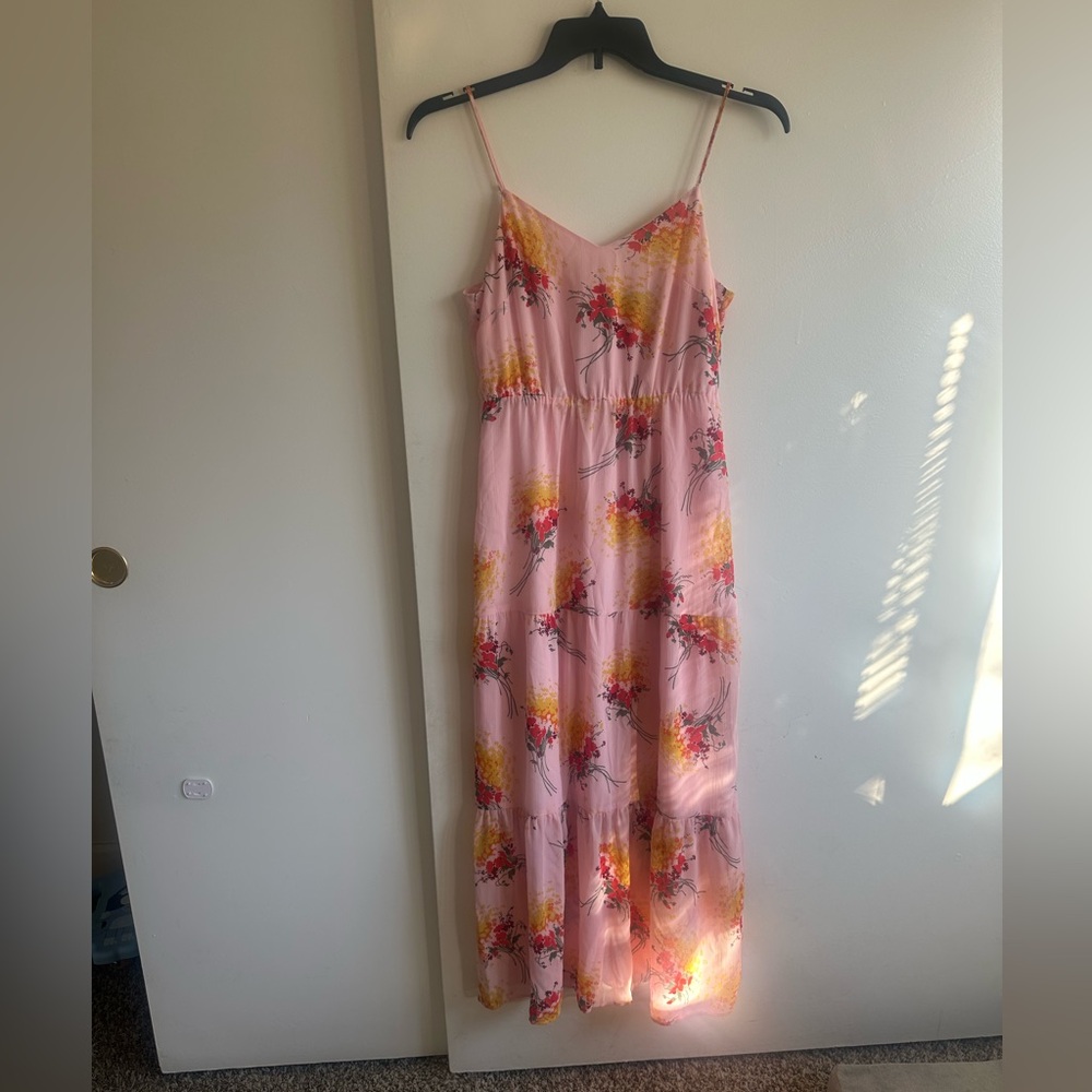 J. Crew Blush Floral Maxi Dress